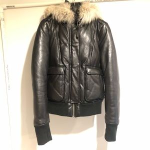 mackage leather puffer